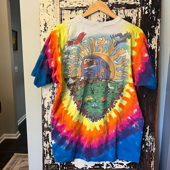 Grateful Dead Liquid Blue 1994 Tie-Dye The Bus Came By Graphic T-Shirt. Size L. - Picture 2 of 11